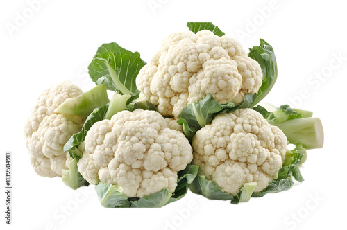 Cauliflower crop on a transparent background. isolated background. photo