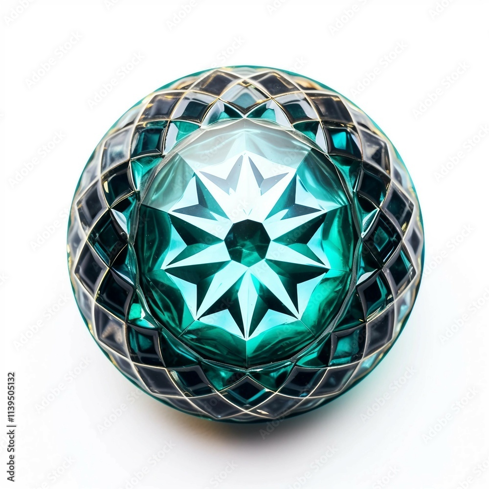 magical crystal ball , Isolated white background, flat lay magical crystal ball , Isolated white background, flat lay
