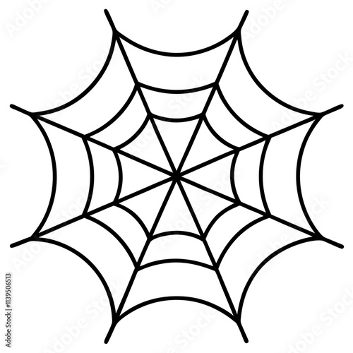 Spider web outline art vector, Spider web outline silhouette art & illustration