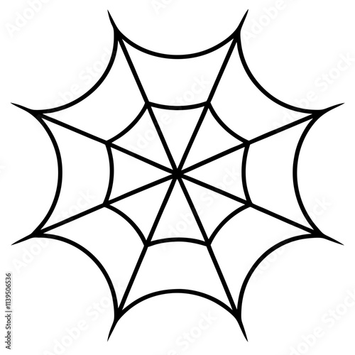 Spider web art vector, Spider web outline black shape silhouette art & illustration