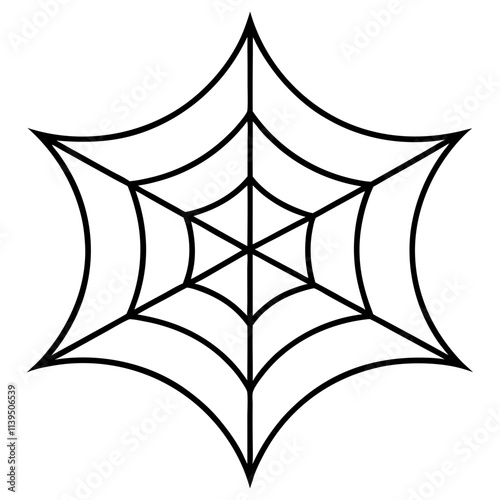Spider web outline art vector, Spider web outline silhouette art & illustration