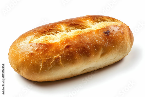 Golden Crusty Bread Roll, A Realistic Photo