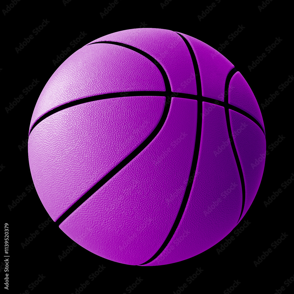 Basketball Ball on black background, 3D render Basketball Ball on black background, 3D render