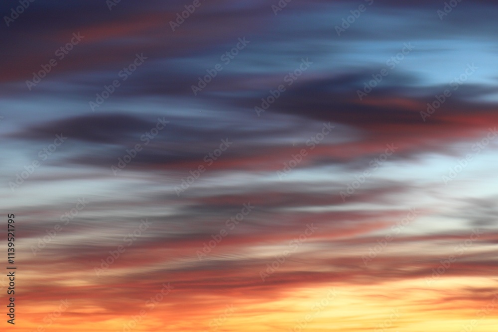 Fototapeta premium multicolored sunset sky with soft hues