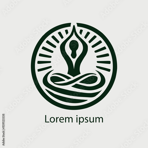 A black yoga logo  concept