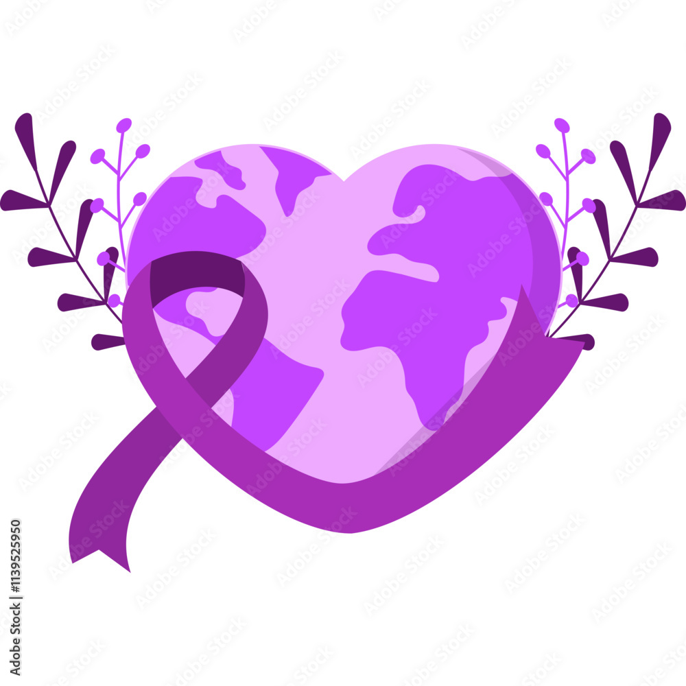 Fototapeta premium World Cancer Day Illustration
