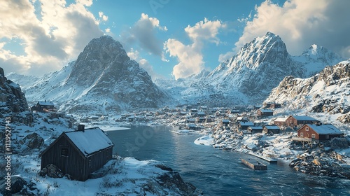 Captivating Afternoon Scene of Sakrisoy Village, Norway