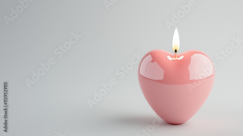 Love's Flame: A single pink...