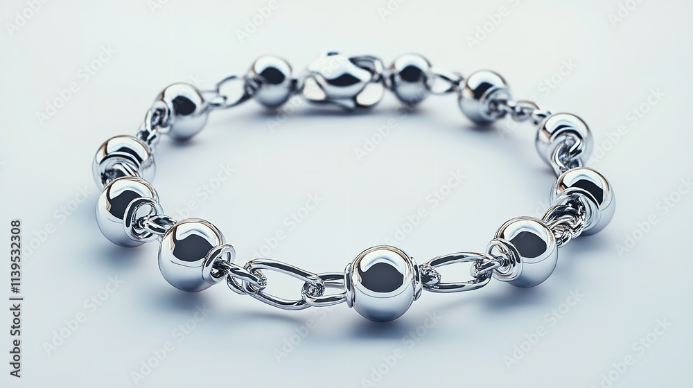 Shiny Silver Bracelet with Charms on White Background 4K
Shiny Silver Bracelet with Charms on White Background 4K