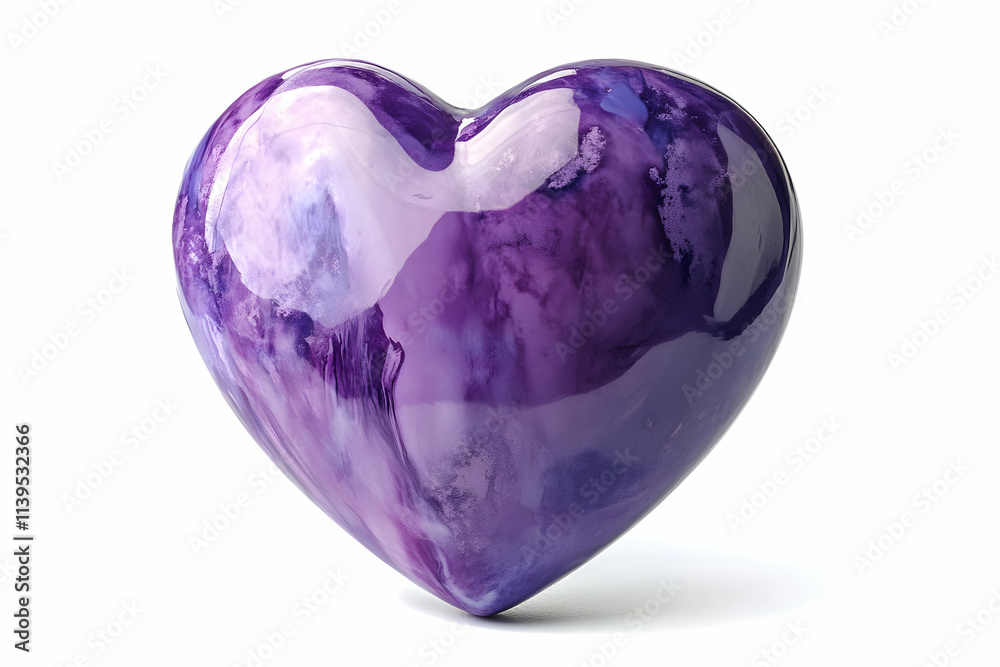 Purple Swirl Heart 3D Render Purple Swirl Heart 3D Render