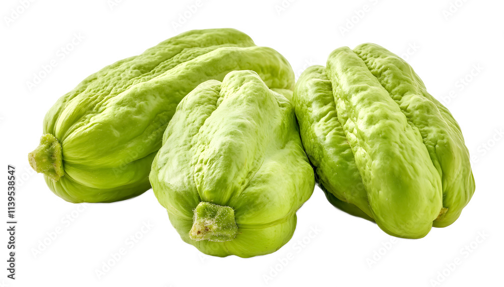 Fototapeta premium Chayote on a white background. isolated background.