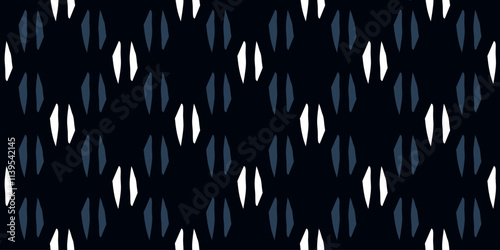 Simple geometric pattern abstract diamond shapes motif minimal background. Small triangle elements modern fabric design textile swatch ladies dress, man shirt all over print block.