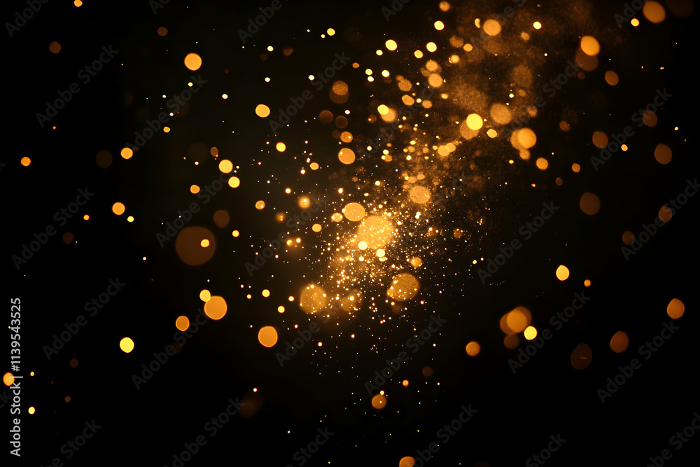 Golden Sparkles Abstract Background Illustration Golden Sparkles Abstract Background Illustration