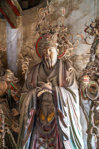 Buddha statues at Tiefo Temple in Mishan town, Jincheng, Shanxi Province, China photo