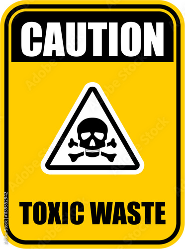 Caution, Not Enter, Toxic zone, sign vector