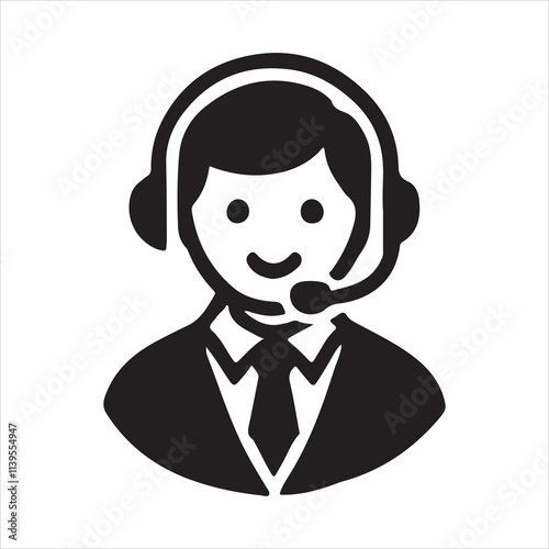 Customer service and support icon set. Containing assistance, technical support, call center, hotline, operator, staff, and agent communication for app and website. Vector illustration