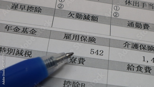 給料明細雇用保険社会保険