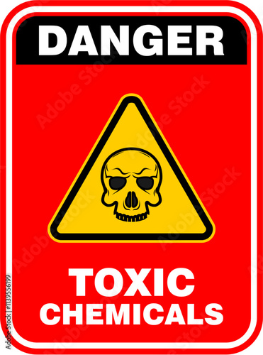 Danger, Not Enter, Toxic zone, sign vector