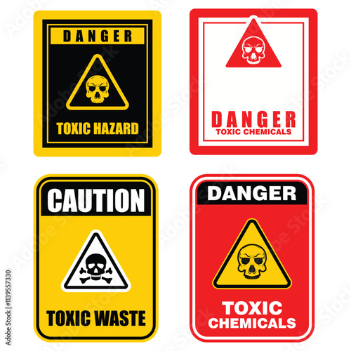 Danger, Not Enter, Toxic zone, sign vector