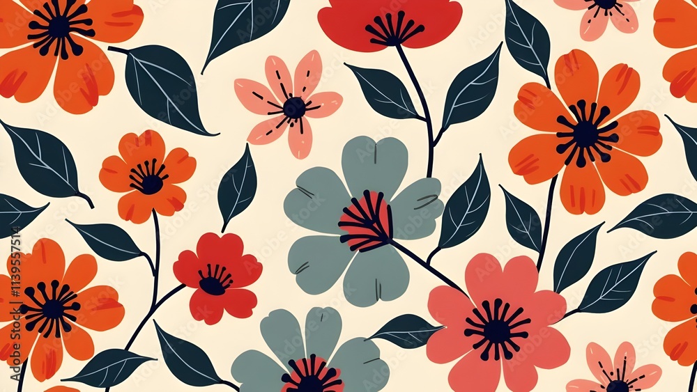 Mid-Century Mystique Floral Pattern with a Hidden Surprise Mid-Century Mystique Floral Pattern with a Hidden Surprise