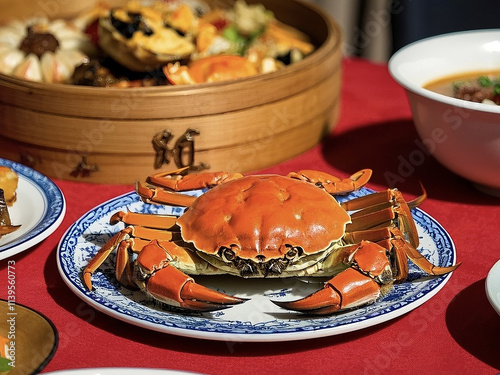 Asian new year food -  crab. 300dpi