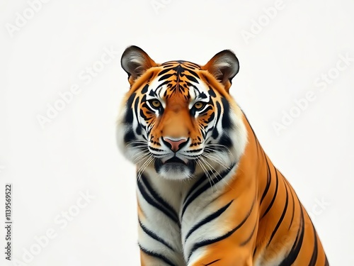 Close up of tiger face. Portrait of tiger face. Tigers face 