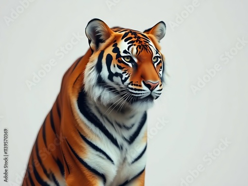 Close up of tiger face. Portrait of tiger face. Tigers face 