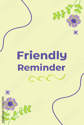 Friendly reminder banner vector illustration