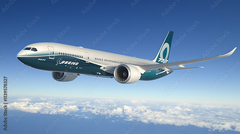 Fototapeta premium Boeing, wallpaper, the immense power of the aviation giant