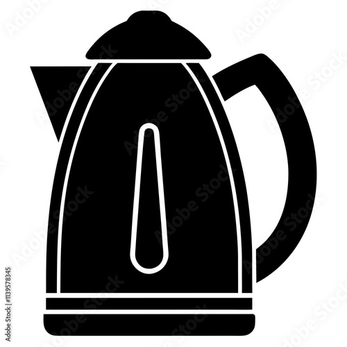 electric kettle on white background
