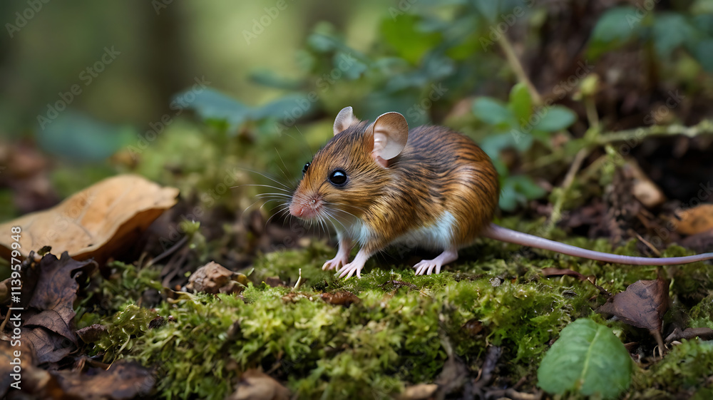 Cute Wood mouse on forest floor
Cute Wood mouse on forest floor