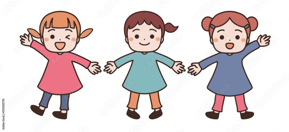 笑顔の女の子たち 笑顔の女の子たち