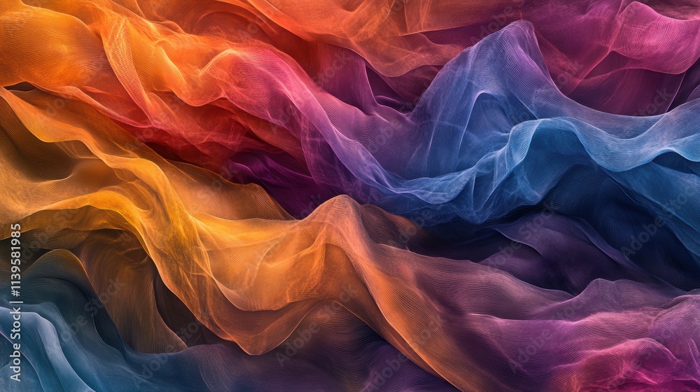 Obraz premium Abstract Flowing Waves Colorful Liquid Texture Background