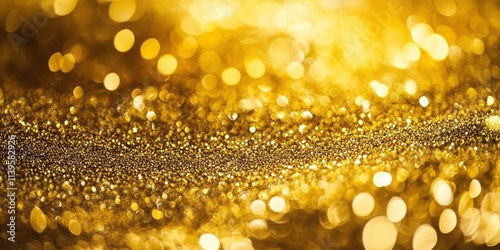 Golden Glitter Background S...