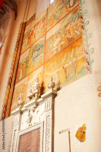Church of St. Francis and St. Bernard interior in Vilnius, Lithuania