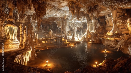 Magnificent View of the Devetaki Cave, Bulgaria photo