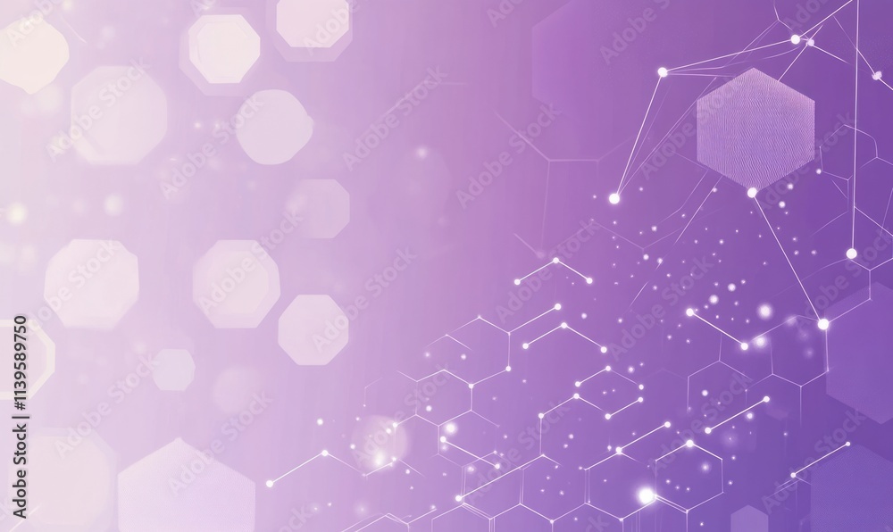 Obraz premium Abstract Purple Hexagonal Background