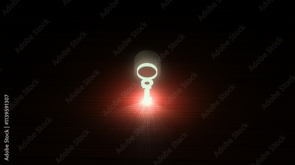 light through the keyhole of the door