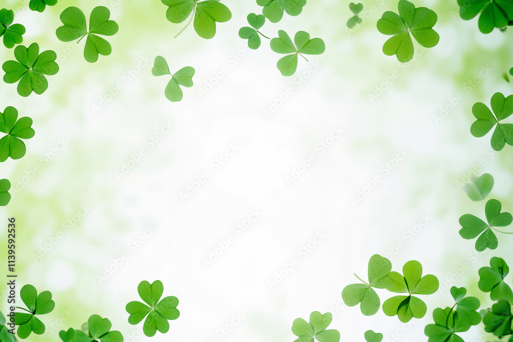 clover leaf background with copy space in the center for st. patrick's day clover leaf background with copy space in the center for st. patrick's day