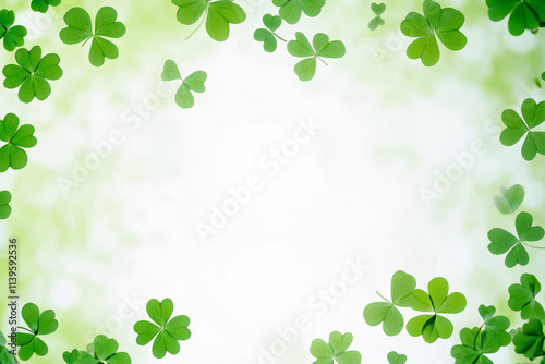 clover leaf background with copy space in the center for st. patrick's day