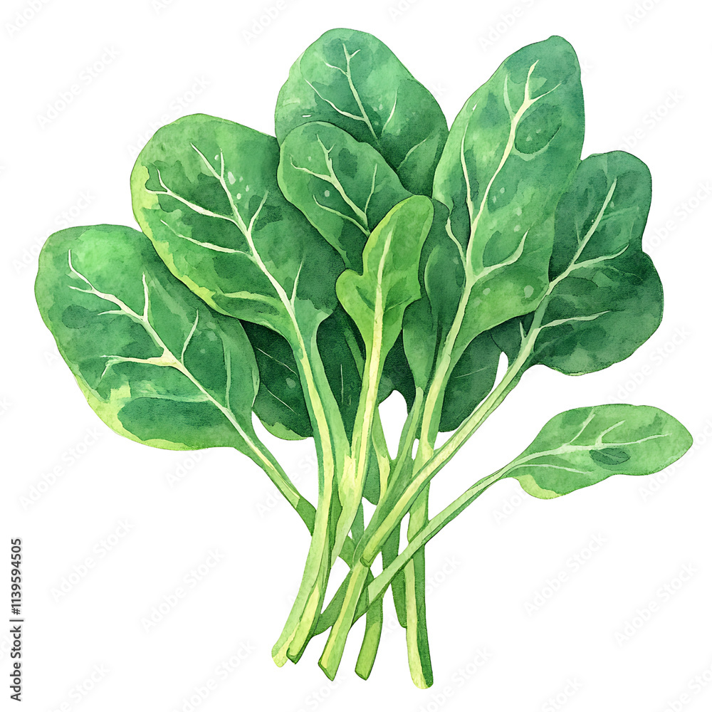 Obraz premium Fresh green spinach leaves with vibrant colors and detailed texture