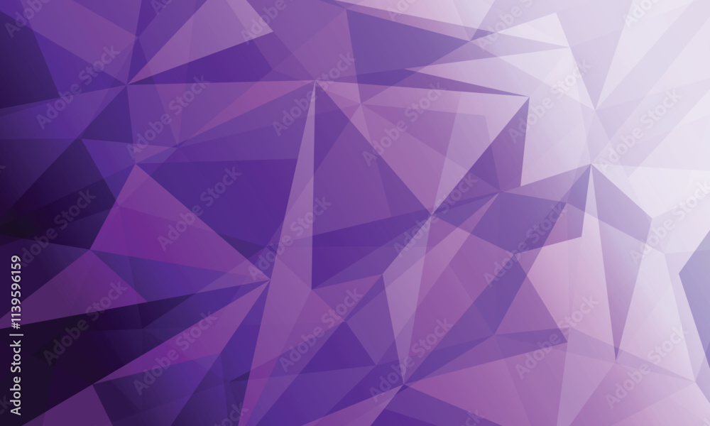 Obraz premium Abstract low poly geometric triangle pattern purple gradient background