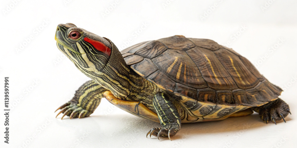 Full Body of Red-Eared Slider Turtle Full Body of Red-Eared Slider Turtle
