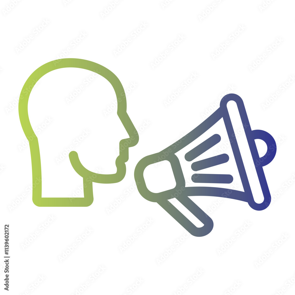 Business and Motivation icon on line gradient style Business and Motivation icon on line gradient style