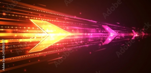 Glowing Arrows Speeding Thr...