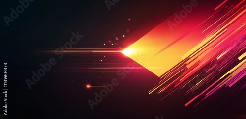 Abstract Red Orange Glowing...