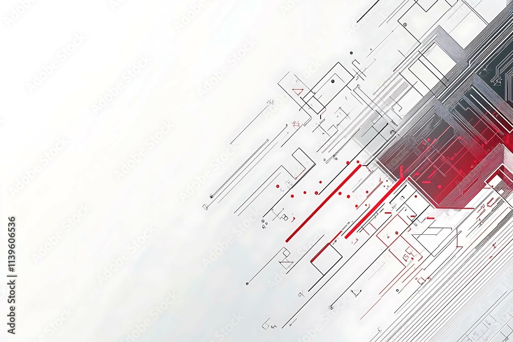 Dynamic technology-inspired abstract background with sharp red, black, and silver lines, creating a sleek and futuristic digital design. Dynamic technology-inspired abstract background with sharp red, black, and silver lines, creating a sleek and futuristic digital design.