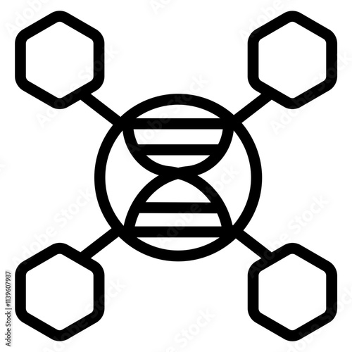 DNA amplification Line Icon