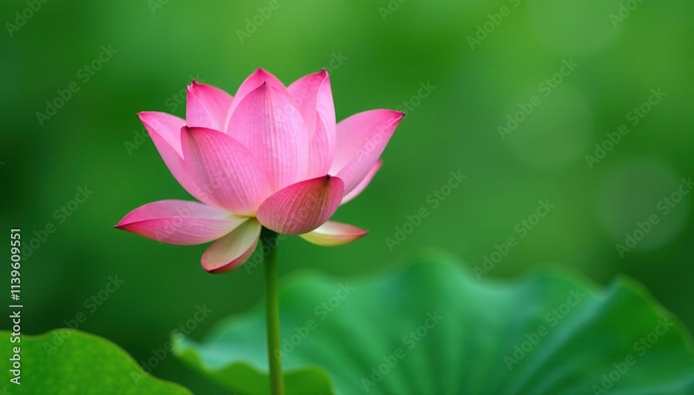 A pink lotus flower blooming against a soft green background, nature, lotus texture, aquatic plant A pink lotus flower blooming against a soft green background, nature, lotus texture, aquatic plant