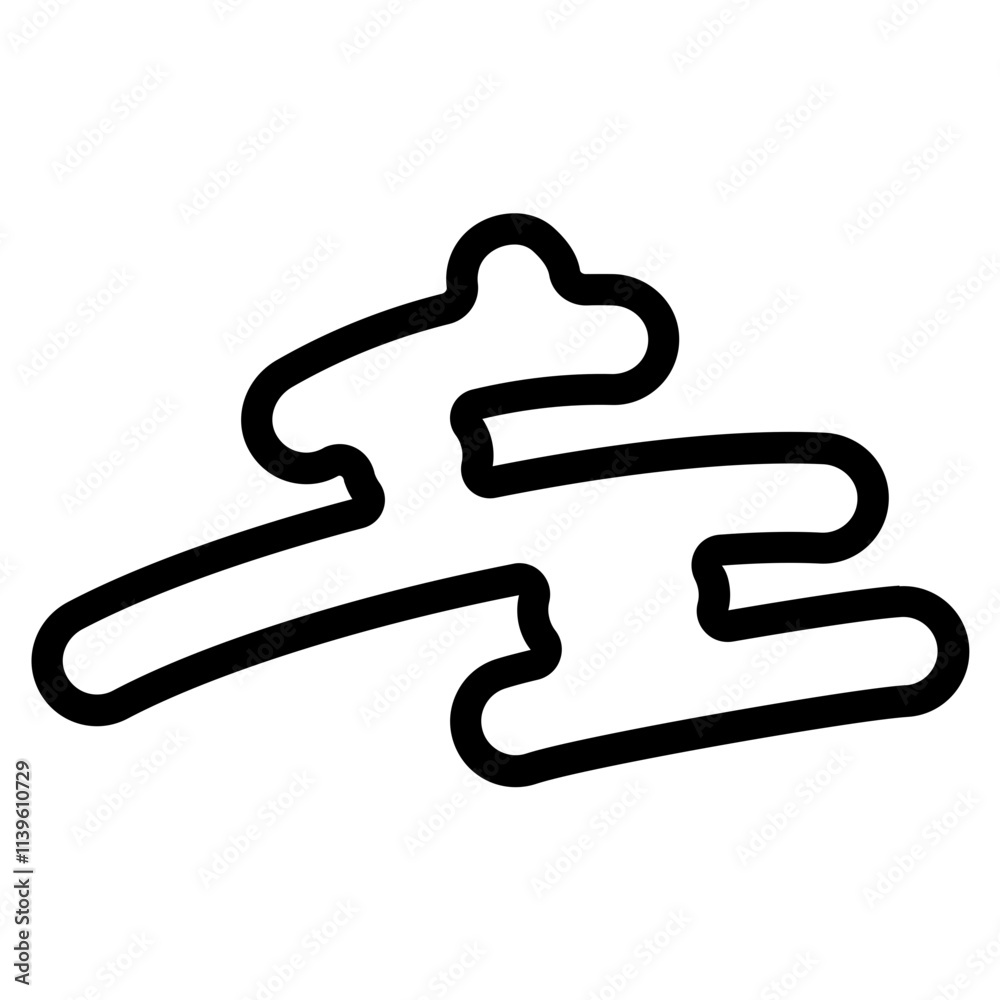 Endoplasmic reticulum Line Icon Endoplasmic reticulum Line Icon